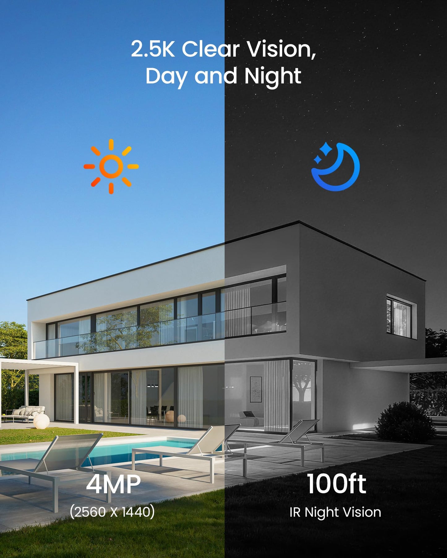 ZOSI C220 8CH 4MP QHD 2.5K PoE Home Security Camera System, 8CH 5MP 3K NVR with Smart AI Human Detection, 4 x 4MP(1440p) Dome IP Cameras Outdoor Indoor, Two-Way Audio (Hard Drive not Included)