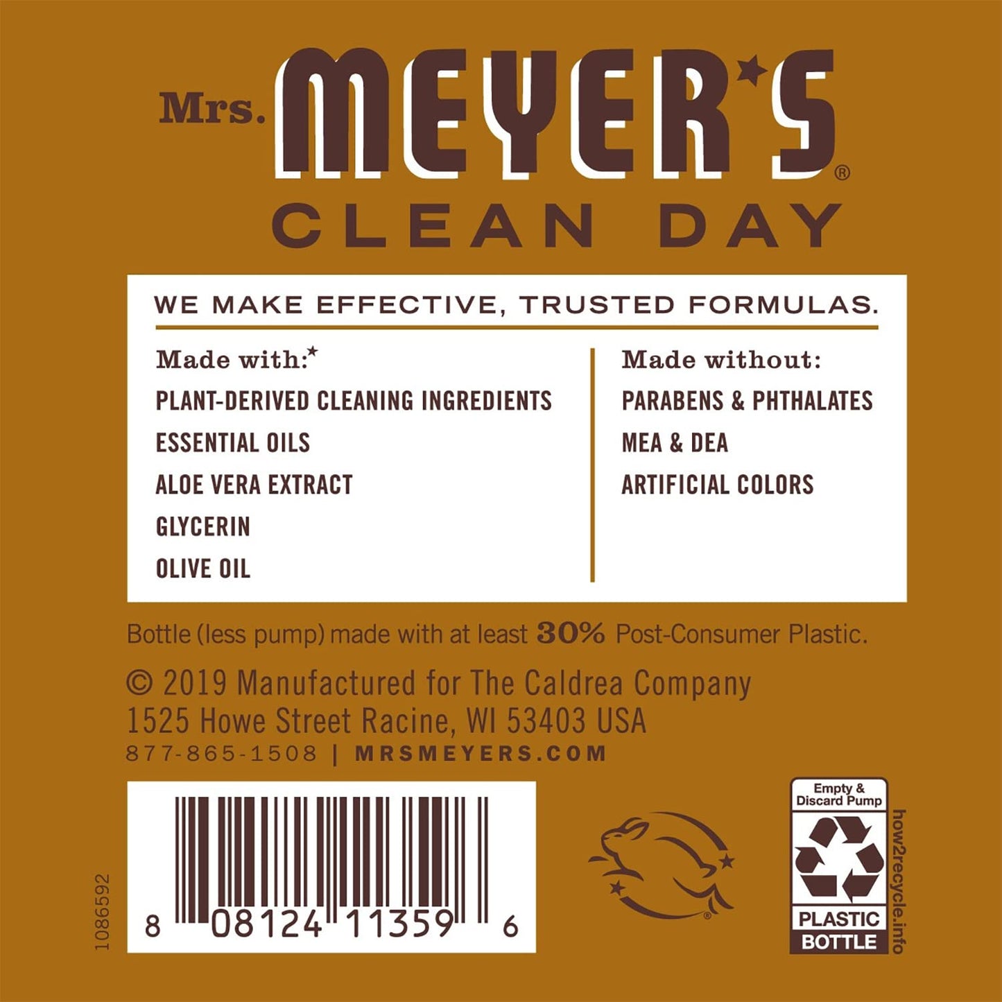 Mrs. MEYER'S CLEAN DAY Hand Soap Variety Pack, 1 Apple Cider, 1 Acorn Spice, 2 CT