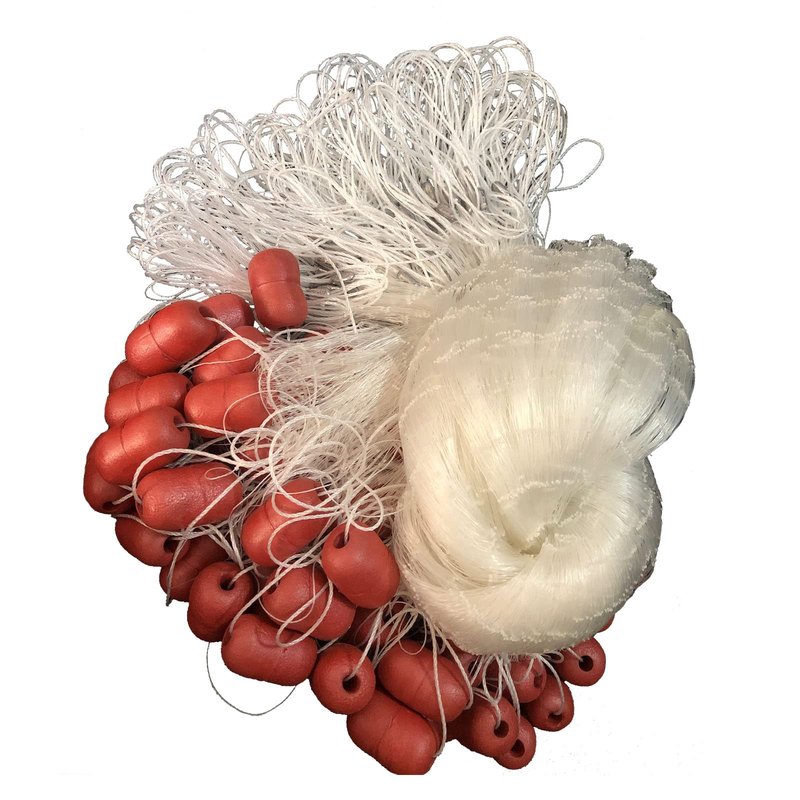 Strong Fishing Line Material Fishing Net Depth 5.5ft Gillnet Length 98 ft Nylon Net 5/8 Inch-2 Inch Mesh Monofilament Nylon Network Big Buoys Fish Net (Mesh Size 40mm*40mm(1-1/2 inch))