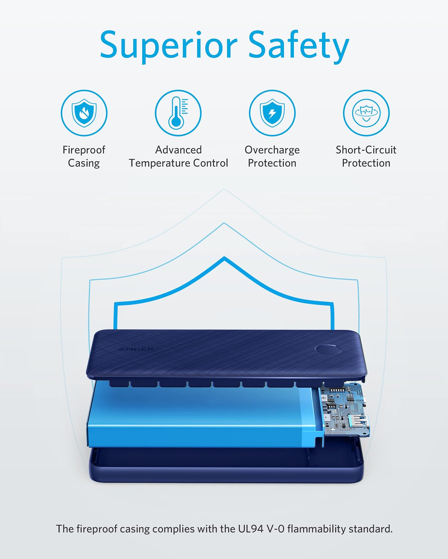 Anker Portable Charger, USB-C Portable Charger 10K with 20W Power Delivery, Power Bank (PowerCore Slim 10K PD) for iPhone 14/13/12 Series, S10, Pixel 4, and More