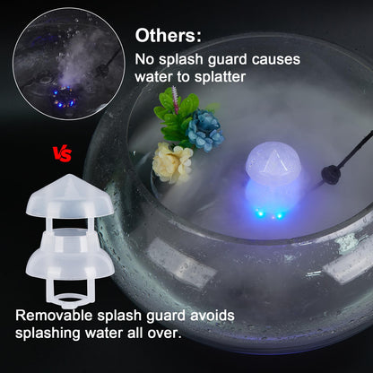 FITNATE Mist Maker, 12 LED Mister Fogger Water Fountain Pond Fog Machine Atomizer Air Humidifier, ultrasonic Mist fogger with Splash Guard, Perfect for Halloween and Other Holidays