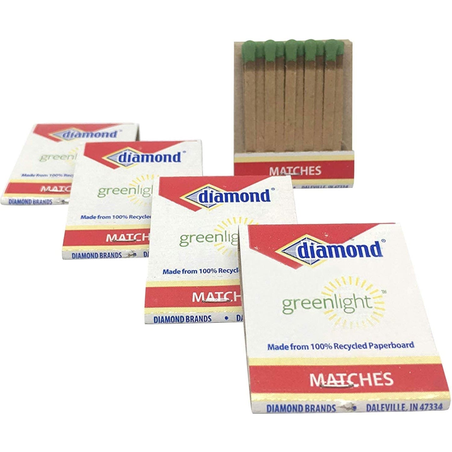 Diamond Deluxe Greenlight Match Books - 1000 Matches