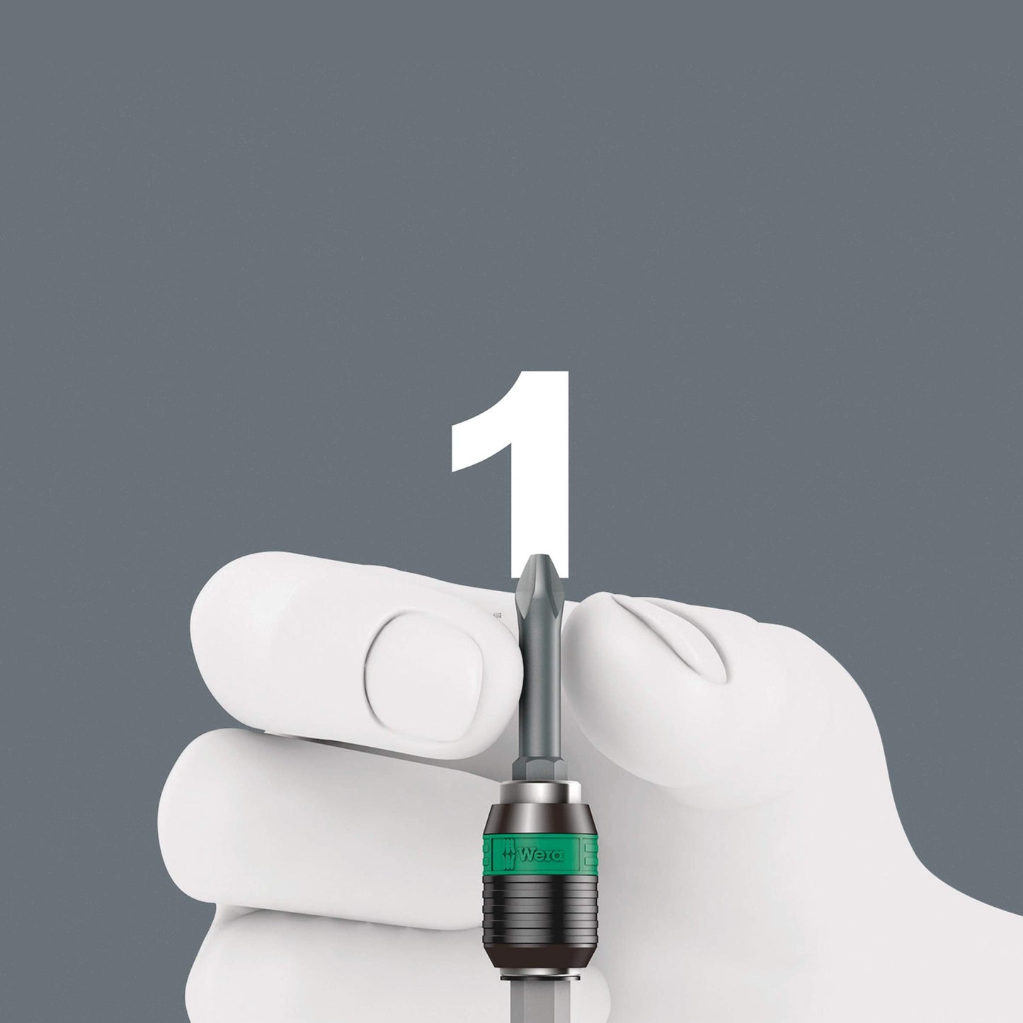 Wera 416 R T-Handle Bitholding Screwdriver Rapidaptor, 1/4" x 45 mm, 05023404001