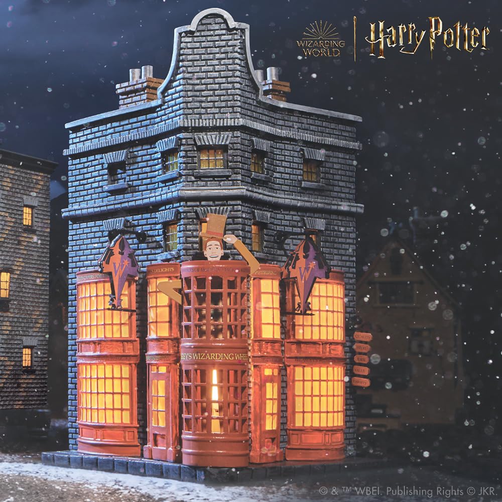 Department 56 Harry Potter Village Weasleys' Wizard Wheezes Lit Building, 8.11 Inch, Multicolor (6005615)