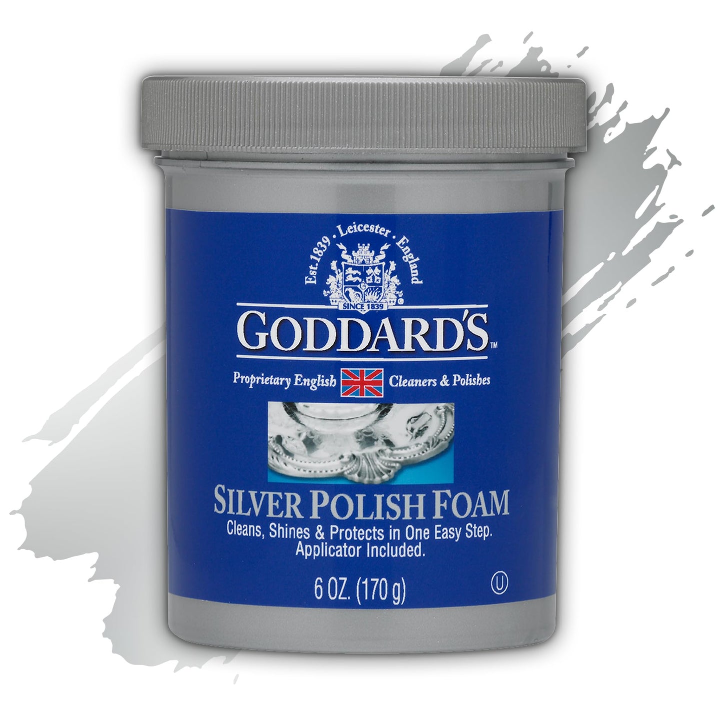 Goddard's Silver Polish Foam – 170 grams – Silver Cleaner & Tarnish Remover with Applicator – Cleans, Shines & Protects – Silverware, Jewelry, Antiques, Cutlery, Trays, Tea Sets and More