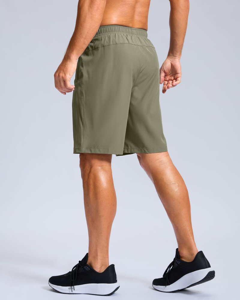 G Gradual Men's Athletic Running Shorts with Zipper Pockets Quick Dry 7"/ 5"/ 9" Workout Gym Shorts for Basketball Hiking(Sage Green,9M-New)