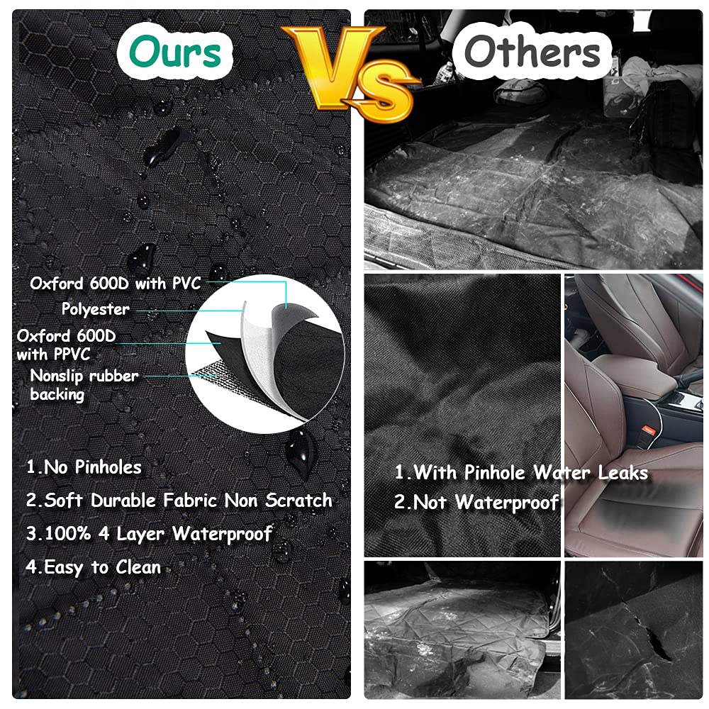 ANOSOSPECIAL Dog Car Back Seat Cover for Kids,Non Stick Fur Rear Seat Protector for Pet,Nonslip Waterproof Universal Fit Interior Backseat Covers for Auto Van SUV