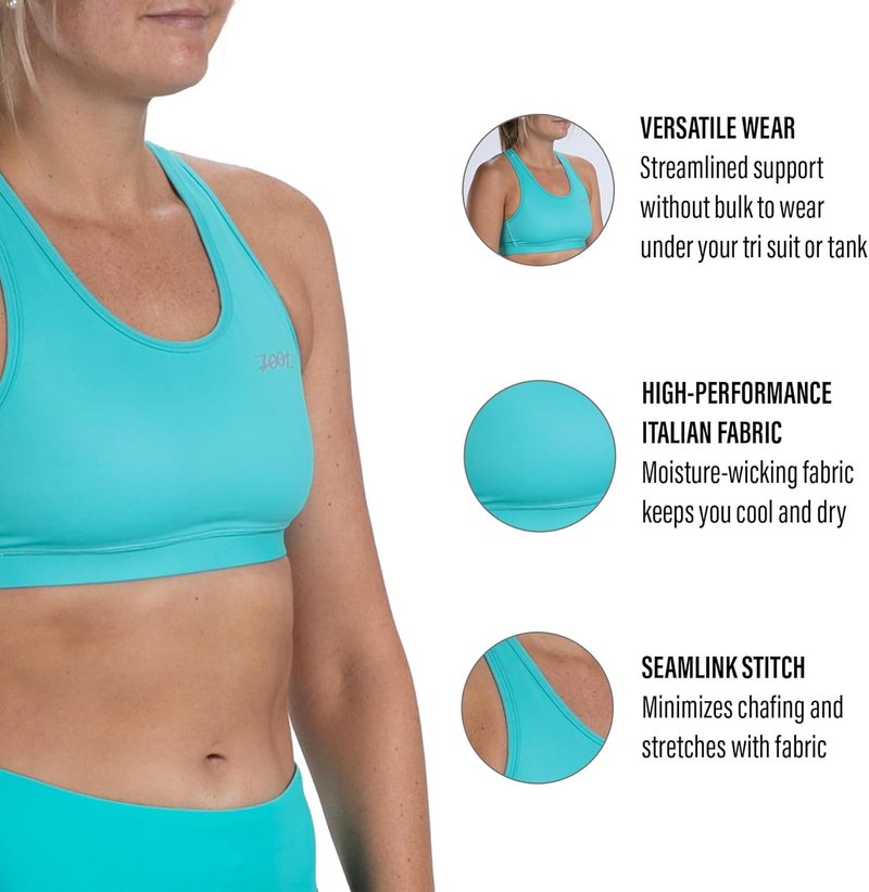 Zoot Women's Triathlon Sports Bra - High-Performance Racerback with UPF 50+ Protection | Perfect for Swim, Bike, Run