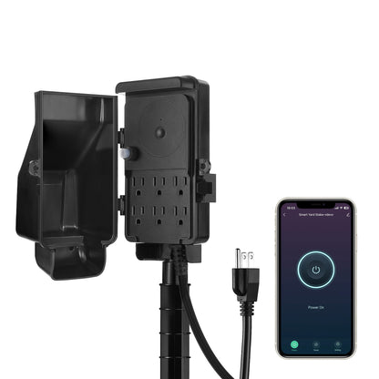 DEWENWILS WiFi Smart Yard Stake Plug with 6 Outlets, Voice Control, Waterproof Power Stake Timer with 6Ft Cord, Alexa&Google Assistant Compatible, 1875W/15A, Timer for Lights, Yard, Garden