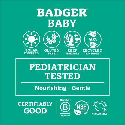 Badger Mineral Baby Sunscreen Cream SPF 40, 98% Organic Toddler Sunscreen with Zinc Oxide, Broad Spectrum, Reef Safe, Water Resistant, Pediatrician Tested Baby Sunblock for Sensitive Skin, 2.9 fl oz