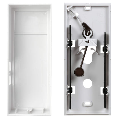 Newhouse Hardware MCHBV Wireless Mechanical Two-Note Chime and Door Button with Built-in Viewer, One Size, White/Brass
