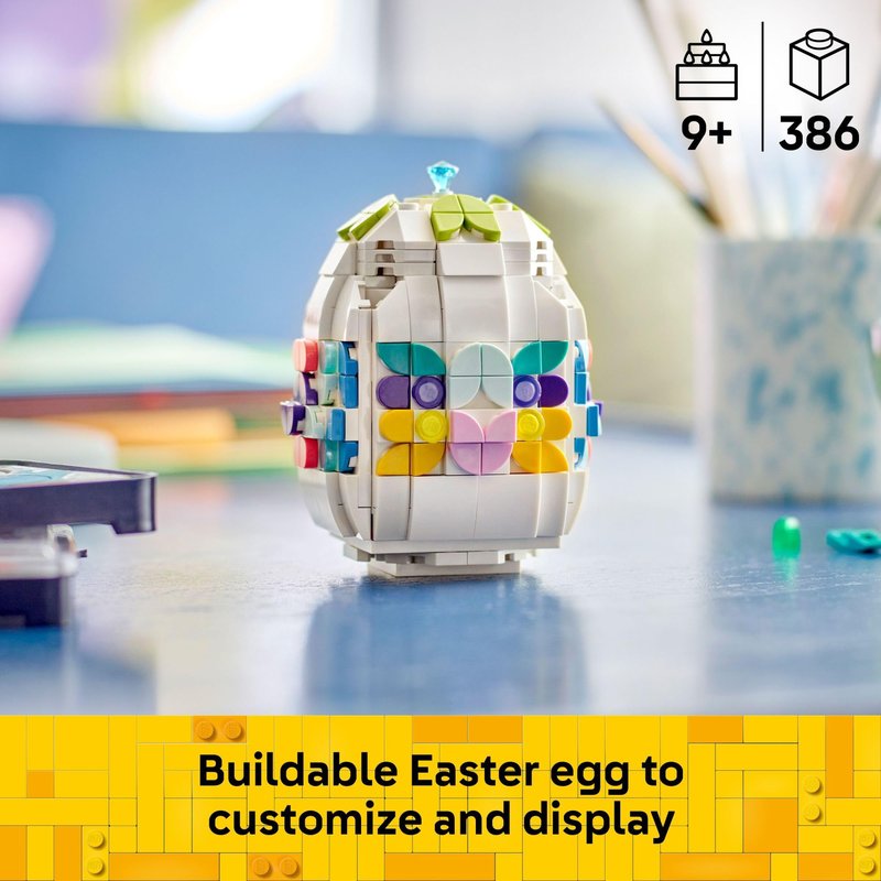 LEGO Decorative Easter Egg Building Toy for Girls & Boys - Springtime Craft Activity for Kids, Ages 8+ - Basket Stuffer or Gift Idea for Easter, Birthdays, & Special Occasions - 40816