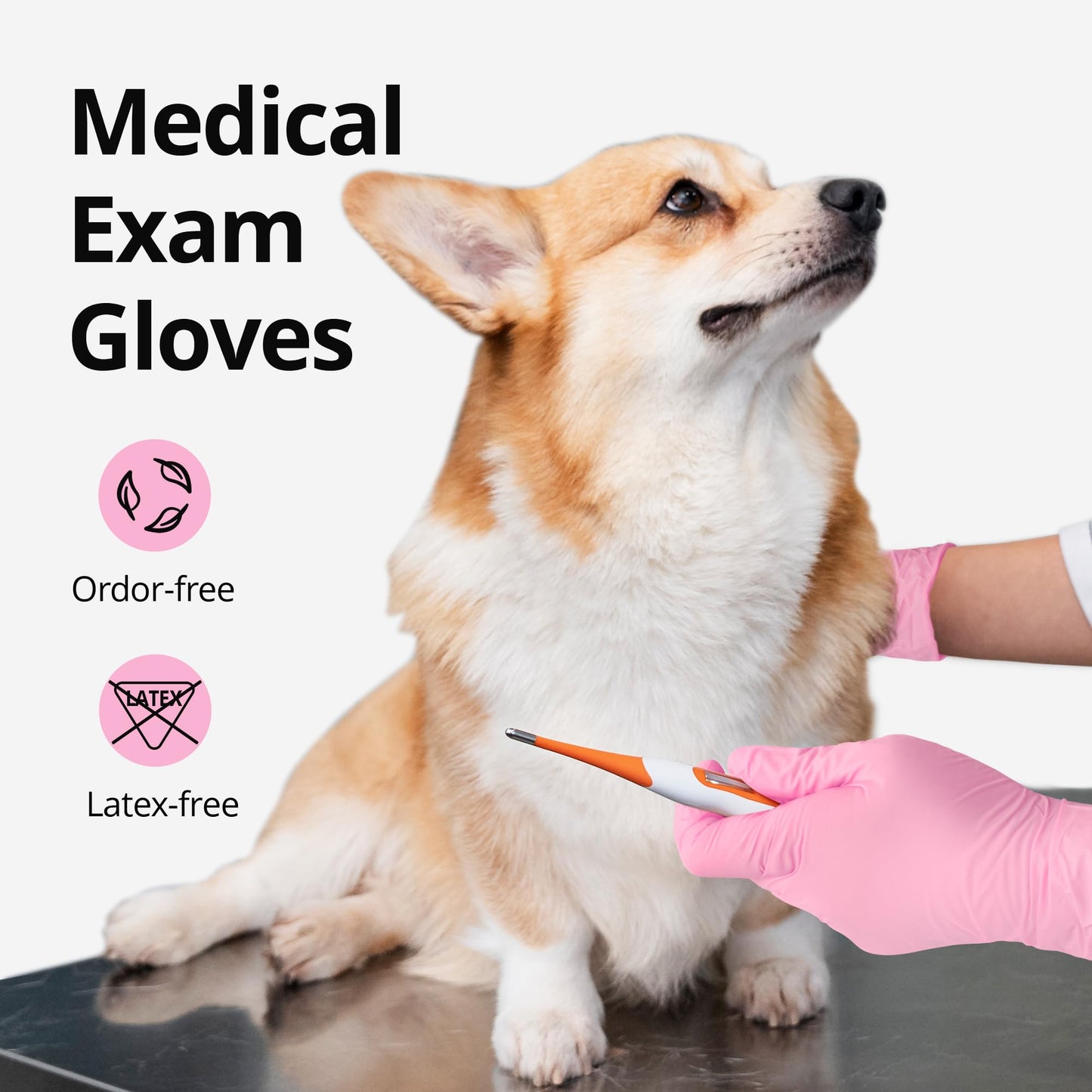 SwiftGrip Nitrile Exam Gloves, 4 Mil, X-Large, Cherry Blossom, Food Safe Gloves Disposable Latex Free, Powder Free for Cleaning Supplies, Esthetician, Hair Dye, Tattoo Supplies (Box of 100)