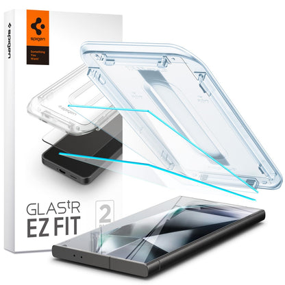 Spigen Tempered Glass Screen Protector [GlasTR EZ Fit] designed for Galaxy S25 Plus | Galaxy S24 Plus [Case Friendly] - 2 Pack