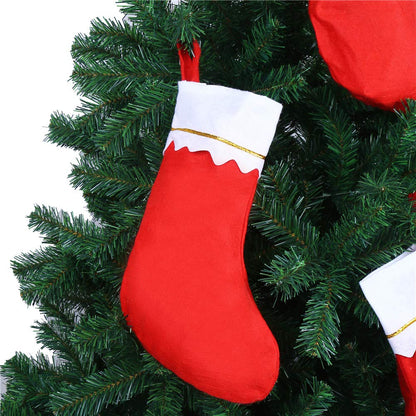 CCINEE 12pcs Red Felt Christmas Stockings 15" Party Favors Stockings for Xmas Decoration