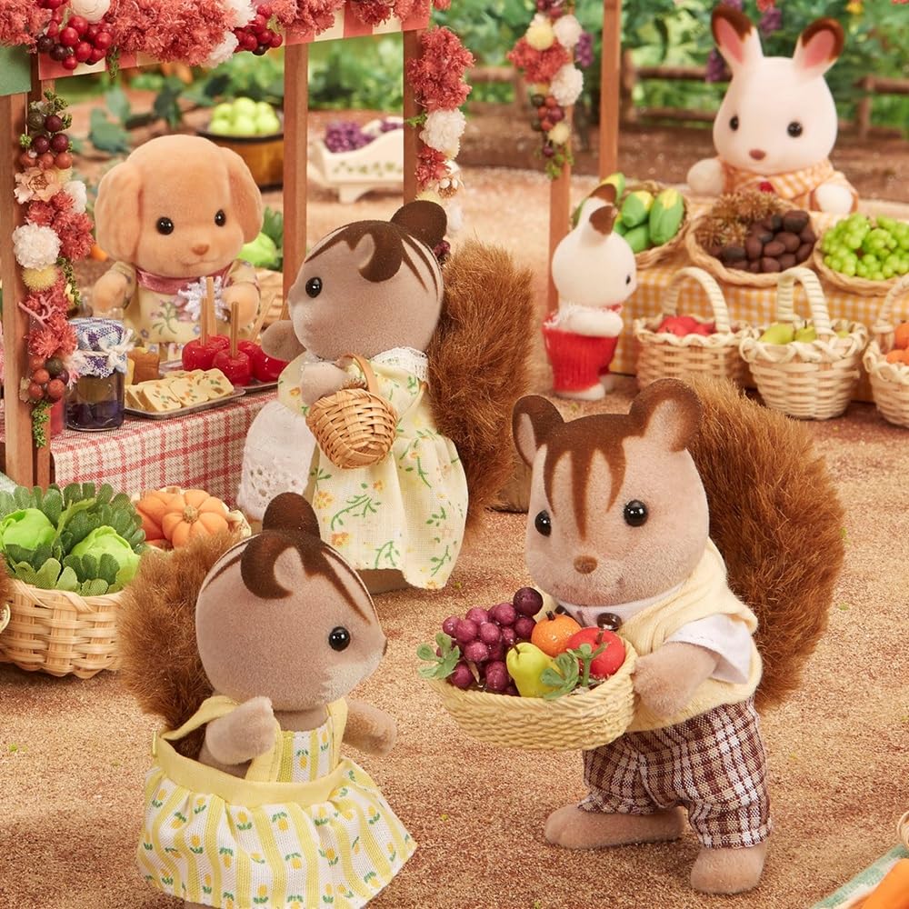 Sylvanian Families 4172 Walnut Squirrel Family, Multicolor