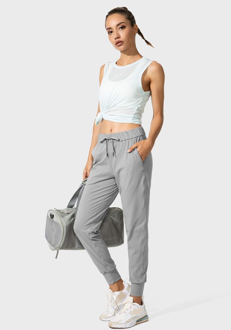 SANTINY Women's Joggers Pants Pockets Drawstring Running Sweatpants for Women Lounge Workout Jogging(Light Grey_XXL)
