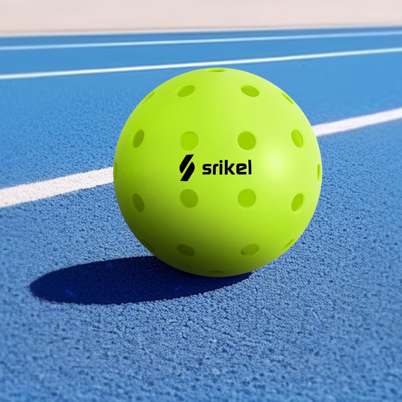Srikel Outdoor Pickleballs - USAPA Approved Pickleball Balls, Seamless Roto-Molded Design for Durability, 12 Pack Green, Crack-Resistant 40-Hole Pickle Balls for Beginner Intermediate Pro Player