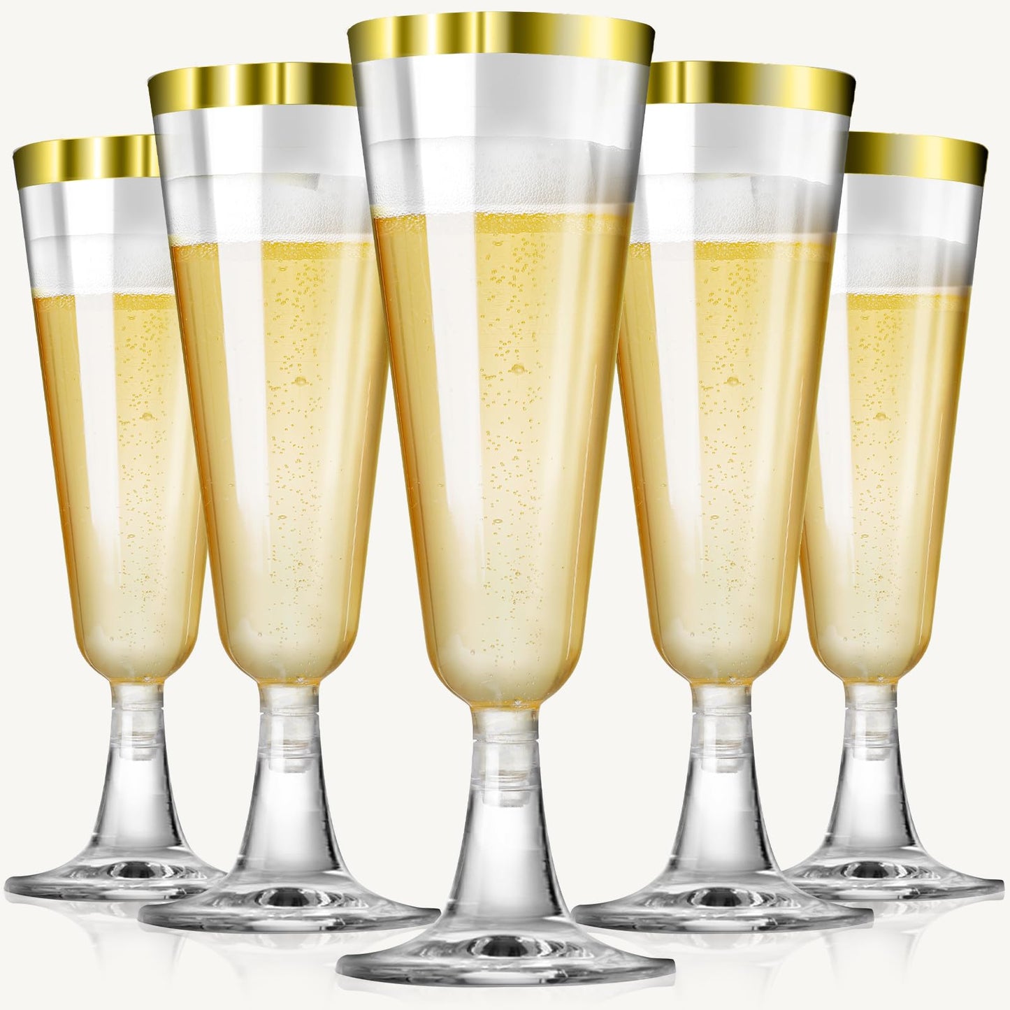 SUREHOME Pink Champagne Flutes Plastic Champagne Glasses Disposable Mimosa Glasses 40 Pack 5 Oz Acrylic Stemware Cocktail Cups Bulk for Valentines Wedding Toasting Engagement Party Supplies