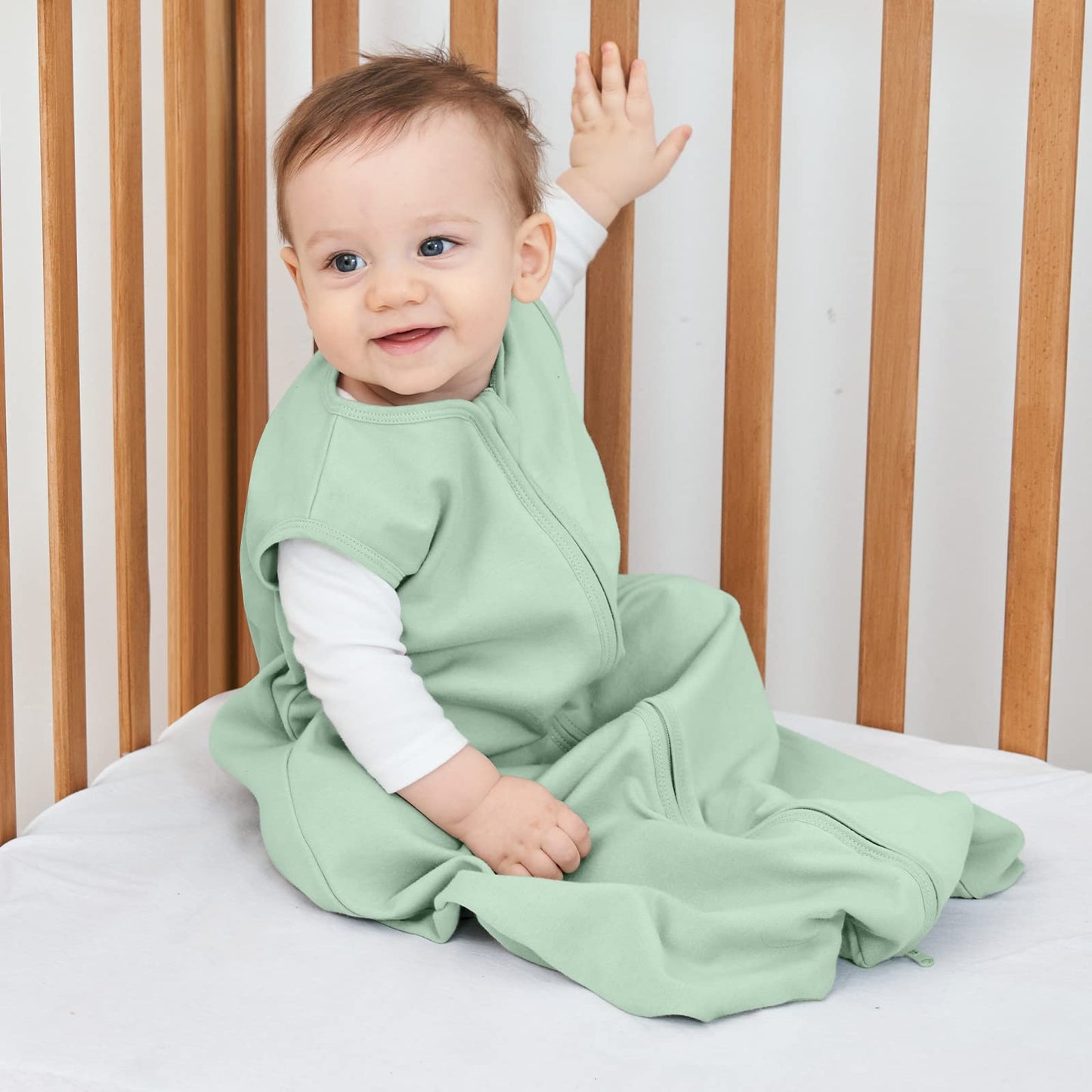 Yoofoss Baby Sleeping Bag 0.5 Tog - 6-12 Months 2 Pack Summer Sleeping Bag Baby 100% Organic Cotton Sleep Sack for Newbron Infant Toddler