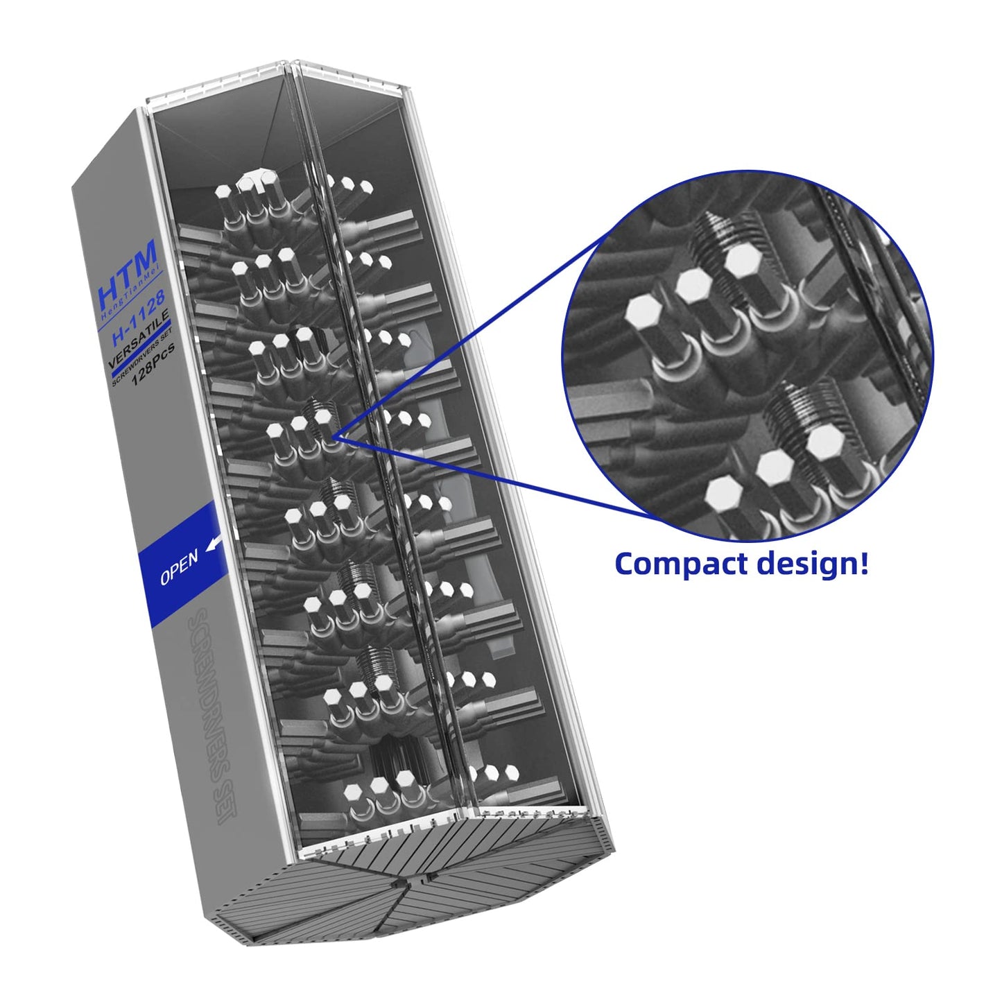 HengTianMei 142 in 1 Precision Screwdriver Set Professional Magnetic Repair Tool Kit for Computer, Laptop, Xbox, Macbook, Game Console (H1128)