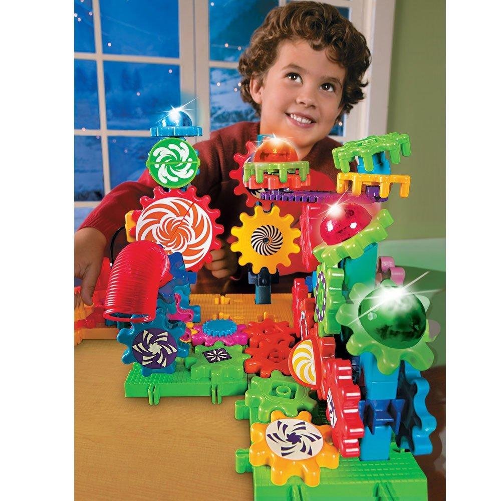 Learning Resources Gears! Gears! Gears! Lights & Action Motorised Building Set, Gears & Construction Toy, STEM Toys, Gears for Kids