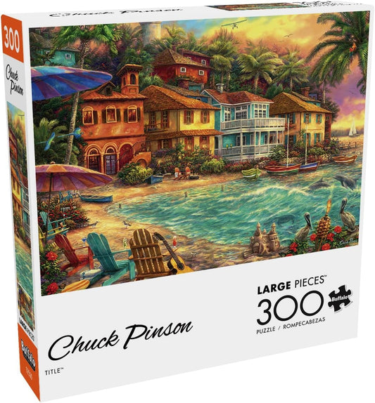 Buffalo Games - Chuck Pinson - Chuck Pinson - Island Time - Large Piece Jigsaw Puzzle for Adults -Challenging Puzzle Perfect for Game Nights - Finished Size is 21.25 x 15.00