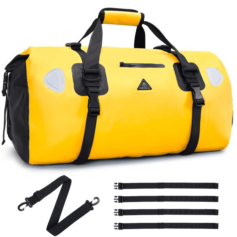 Haimont Waterproof Duffel Bag Roll-top Dry Duffel Bag with Quick-fixed Straps for Motorcycling, Rafting, Boating, SUP, Kayaking, Travel,70L