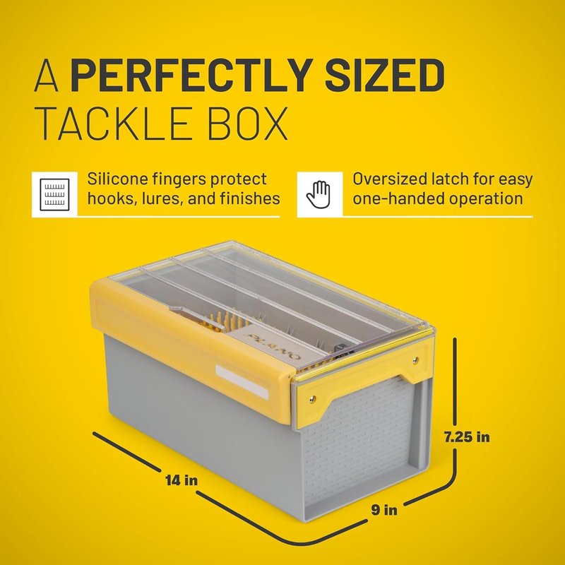 Plano Edge Master Crankbait XL Tackle Storage - Premium Rust-Resistant Organizer | Clear/Yellow