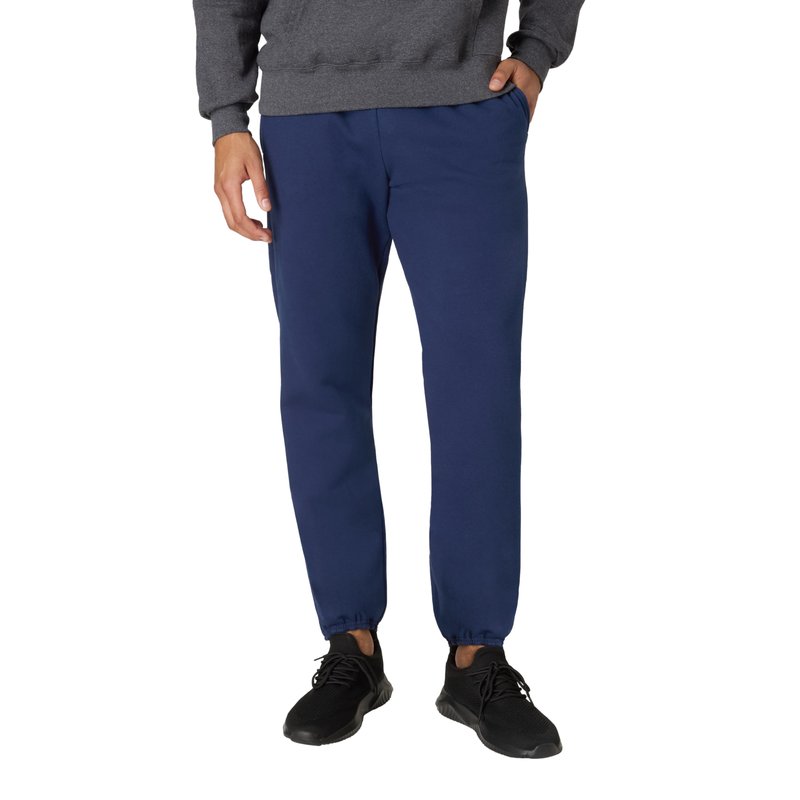 Hanes Men's Ultimate Cotton Pant, Navy, Large