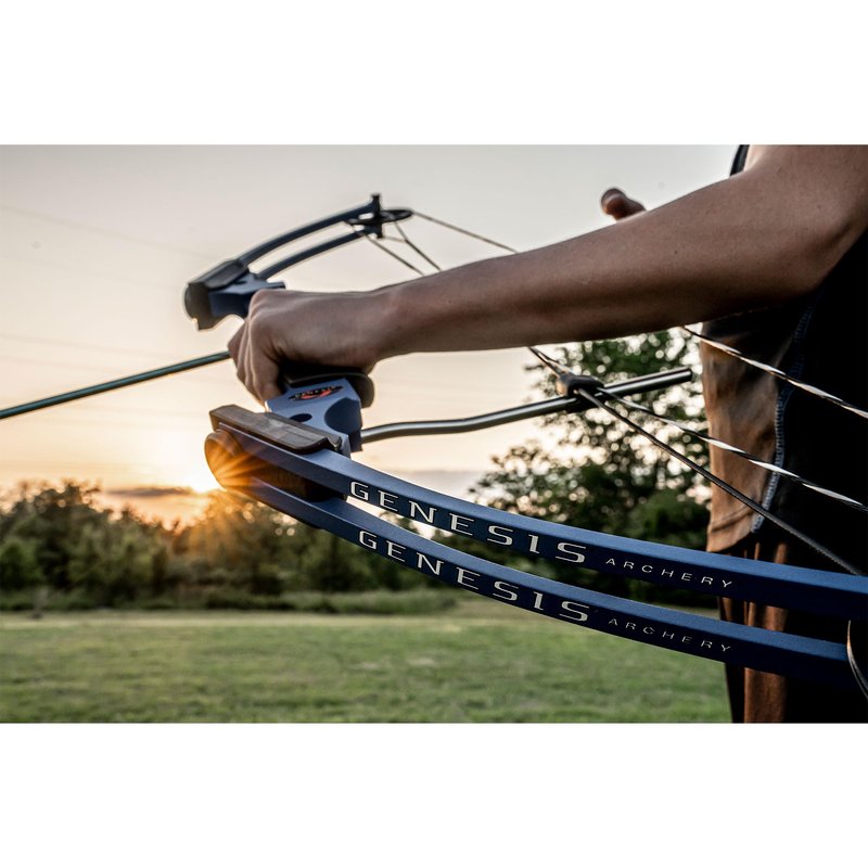 Genesis Original Compound Bow & Arrow Kit- Adjustable Riser, 15"-30" Draw Length, 10-20 lb Draw Weight, All Skill Levels, Draw Hand - Right, Red