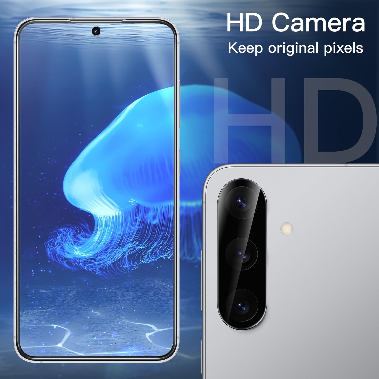 JETech Privacy Screen Protector for Samsung Galaxy S23 5G 6.1-Inch with Camera Lens Protector, Anti-Spy Tempered Glass Film, Fingerprint ID Compatible, 2-Pack Each