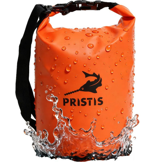 Pristis Waterproof Dry Bag, 5L Lightweight Floating Kayak Storage Backpack for Men Women, Durable Outdoor Roll Top Dry Sack Gear Accessory for Kayaking Fishing Rafting Beach Camping, Orange