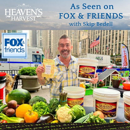 Heaven’s Harvest - 10 Year Survival Or Homestead Garden | 25k+ Heirloom Vegetable Seed Bank Kit | Includes Free Clyde’s Garden Planner & Seed Vault Storage Drum | Non-GMO