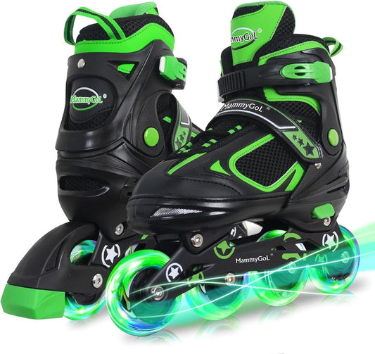 Adjustable Inline Skates for Kids | Light-Up Wheels | Ages 4-16 | Boys & Girls