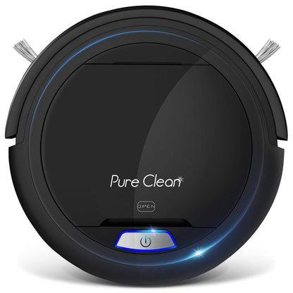 SereneLife Pure Clean Robot Vacuum Cleaner - Upgraded Lithium Battery 90 Min Run Time - Automatic Bot Self Detects Stairs Pet Hair Allergies Friendly Robotic Home Cleaning for Carpet Hardwood Floor