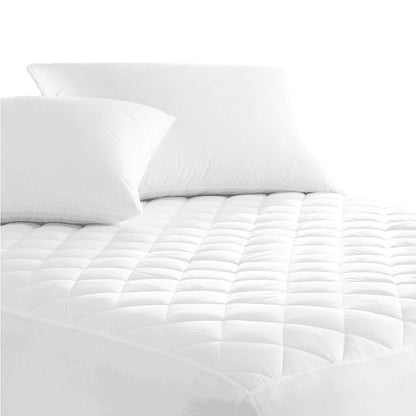 Australian Made Fully Fitted Cotton Quilted Mattress Protector Machine Washable (All Size) (Queen)