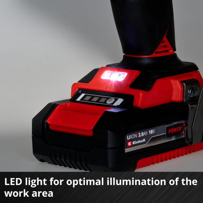 Einhell Impact Drill Driver TE-CD 18/50 Li-i BL Solo Power X-Change (Li-ion, 18 V, 50 Nm, Brushless Motor, 2-speed Gearing, Soft Grip, Supplied Without Battery or Charger)