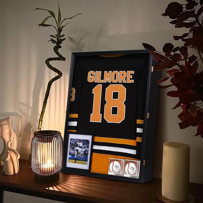 Nice C XL Jersey Frame Display Case, Hockey Jersey Frame Display Case, 28x37 inch Extra Large Deep Jersey Shadow Box, Jacket Football Jersey T Shirt Display, Baseball Case, UV Protection, Acrylic