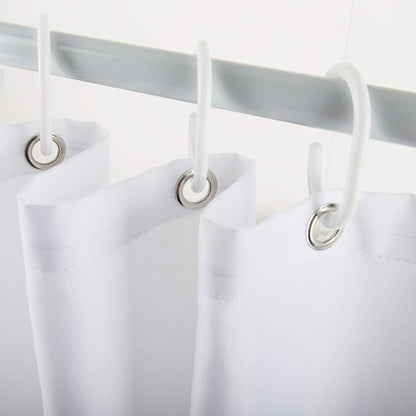 HVEST Halloween Ghost Shower Curtain with Hooks,Spooky White Ghost Bat Stars on Black Shower Curtain for Bathroom Decor Black and White Gothic Shower Curtain Set Halloween Decorations,72L x 60W inches