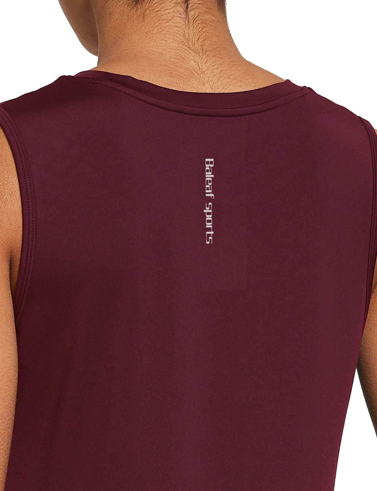 baleaf Women's Workout Tank Tops Sleeveless Exercise Tennis Running Shirts Activewear Fitness Gym Tops Red M