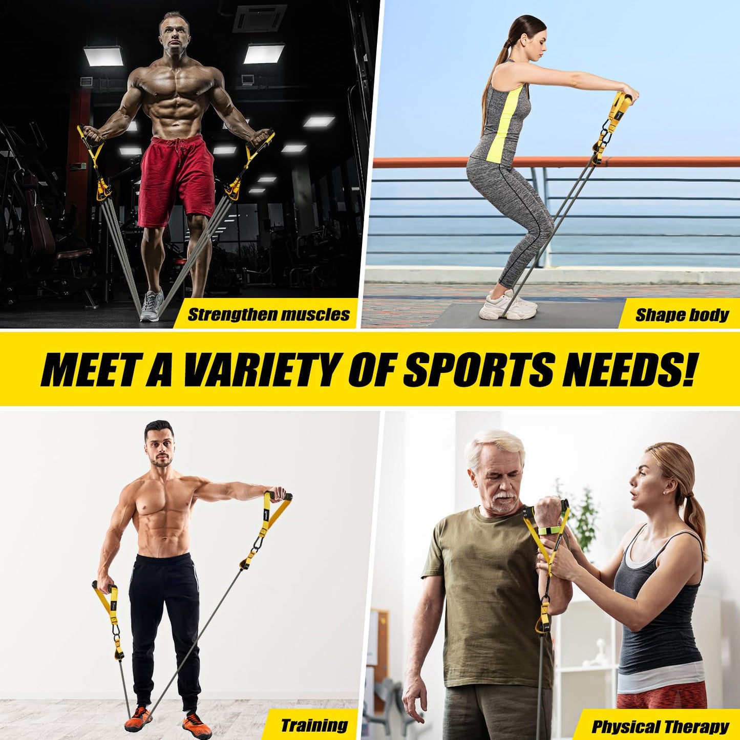 Heavy Resistance Bands for Working Out, 350lbs/450lbs Exercise Bands with Handles, Workout Bands Set for Men, Fitness Weight Bands for Muscle Strength Training, Stretching, Slim, Home Gym Equipment