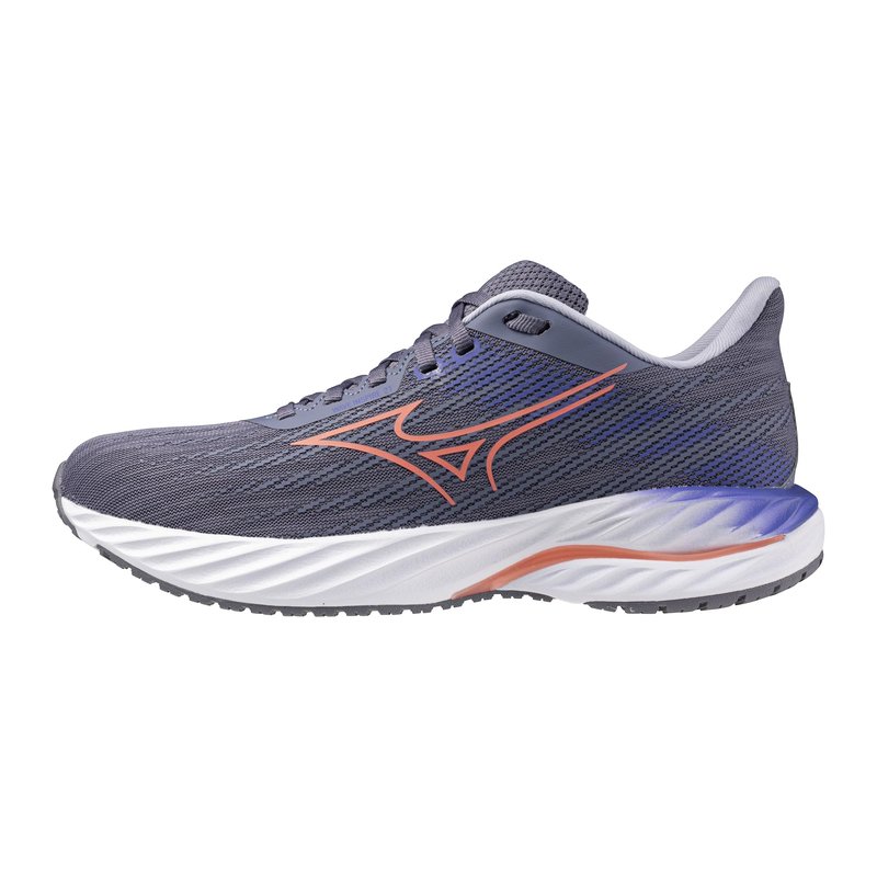 Mizuno Women's Wave Inspire 21 D Running Shoe | Support Road-Trail Runner | Blue Granite-Striking Coral | US Womens 12