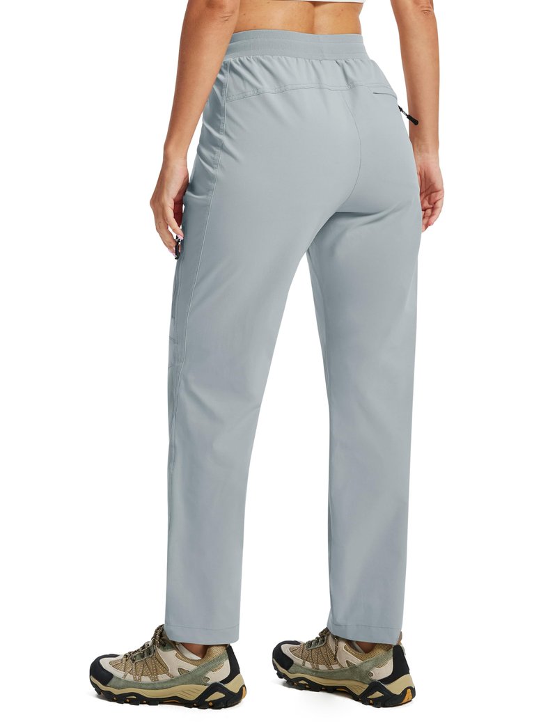 AIRIKE Women's Cargo Pants Lightweight Hiking Joggers Casual Travel Sweatpants Quick Dry Outdoor Pant Gray M