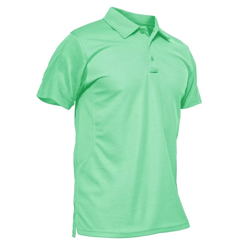 MAGCOMSEN Golf Polo for Men Short Sleeve T Shirts Work Shirts Lightweight Shirts Quick Dry Shirts Mint Green L