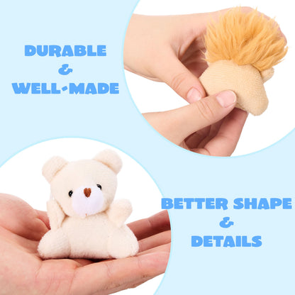JOYIN 24 Pack Mini Animal Plush Toy Assortment (24 Units 3" Each), Animals Keychain Decoration for Kids, Small Stuffed Animal Bulk for Kids, Carnival Prizes, School Gifts, Christmas Goodie Bags