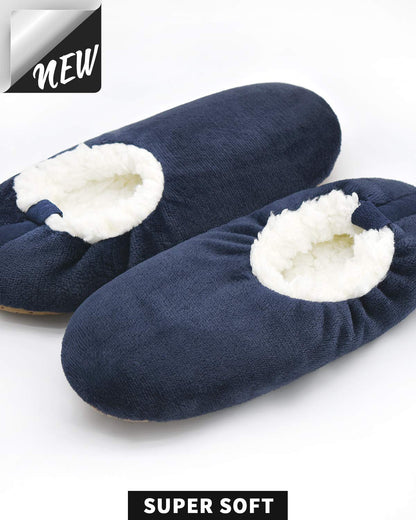 Panda Bros Mens Slipper Socks Low Cut Super Soft Warm Home Sock with Non-Slip Indoor Slipper Shoes Socks
