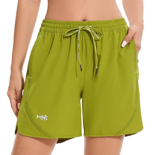 BASSDASH Women’s 5” Fishing Shorts UPF 50+ Water Resistant Quick Dry Athletic Hiking Shorts with Pockets FP05W