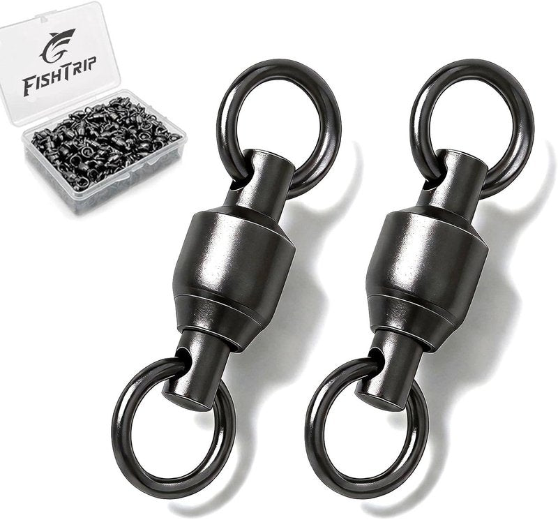 Ball Bearing Fishing Swivels - High Strength Stainless Steel Tackle | 30/50 Pack, Size 0#-10#