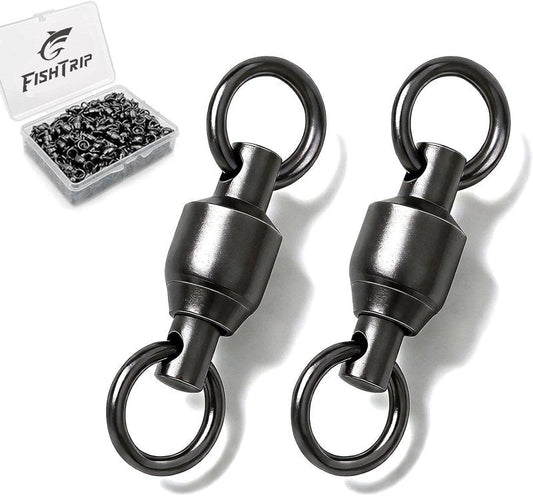 Ball Bearing Fishing Swivels - High Strength Stainless Steel Tackle | 30/50 Pack, Size 0#-10#